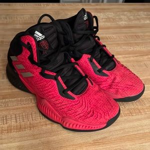 Red Adidas Youth Basketball Sneakers